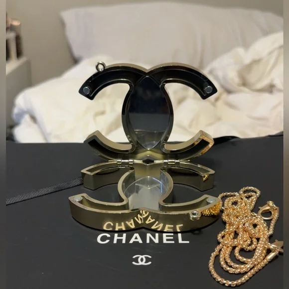 Metallic Gold Tone Logo Crossbody - Picture 4 of 5